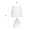 Simple Designs Simple Designs Sparkling Iridescent and White Unicorn Table Lamp LT1078-IRD